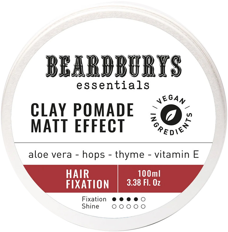Помада матова для волосся Clay Pomade Matt Essentials Beardburys, 100 мл