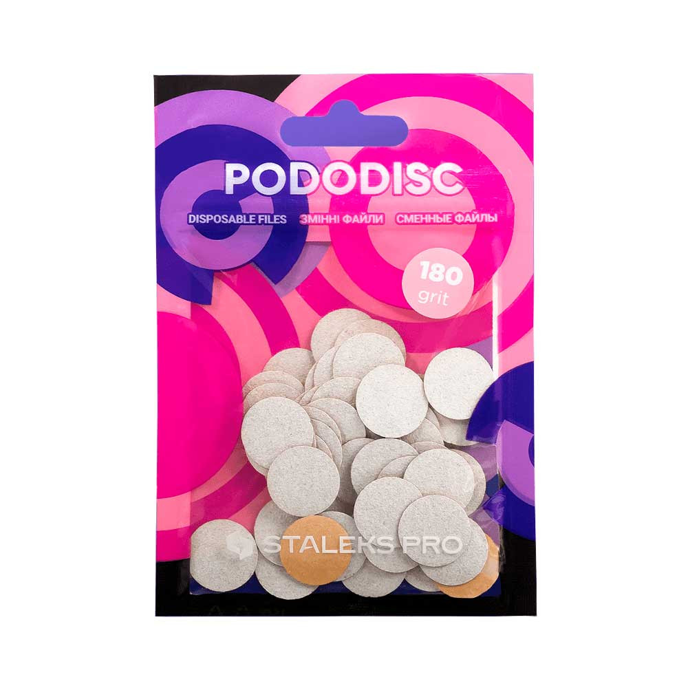 Сменные файлы белые для педикюрного диска S 180 грит Pododisc Staleks Pro, 50 шт