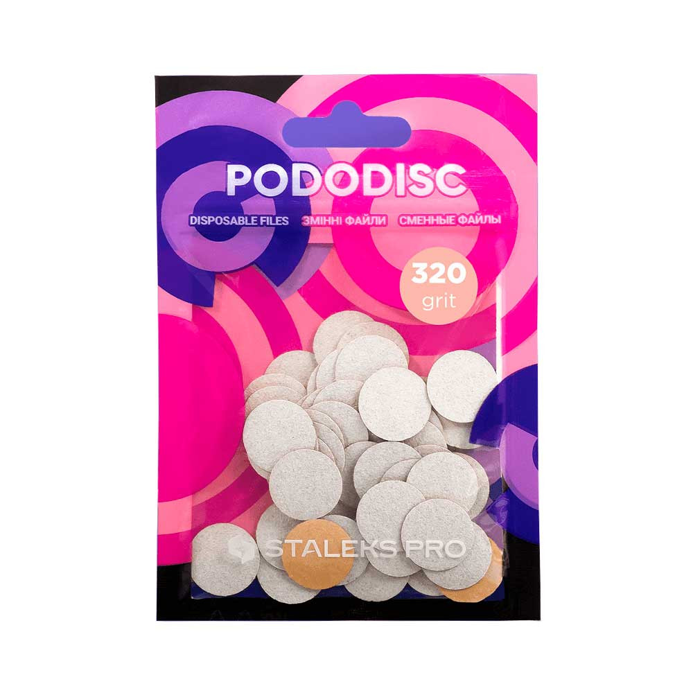Сменные файлы белые для педикюрного диска S 320 грит Pododisc Staleks Pro, 50 шт