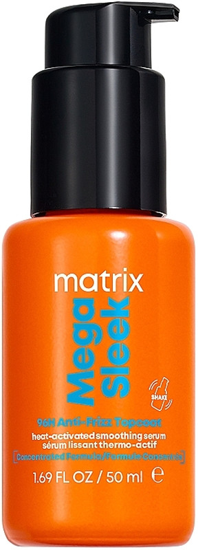 Термоактивна сироватка для гладкості неслухняного волосся Mega Sleek Anti-Freeze Topcoat Matrix, 50 мл