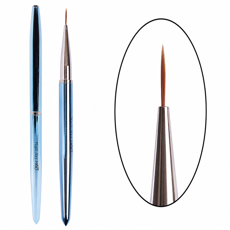 Кисточка с колпачком метал. голубой Liner 11мм на beauty-prof.com Фото 2 Кисточка с колпачком метал. голубой Liner 11мм Фото 2