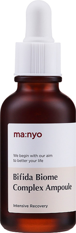 Сироватка омолоджувальна з лізатами біфідобактерій Manyo Bifida Biome Complex Ampoule, 30 мл на beauty-prof.com Сироватка омолоджувальна з лізатами біфідобактерій Manyo Bifida Biome Complex Ampoule, 30 мл