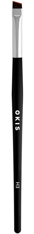 Пензлик для хни H3 black скошений в блістері OKIS BROW