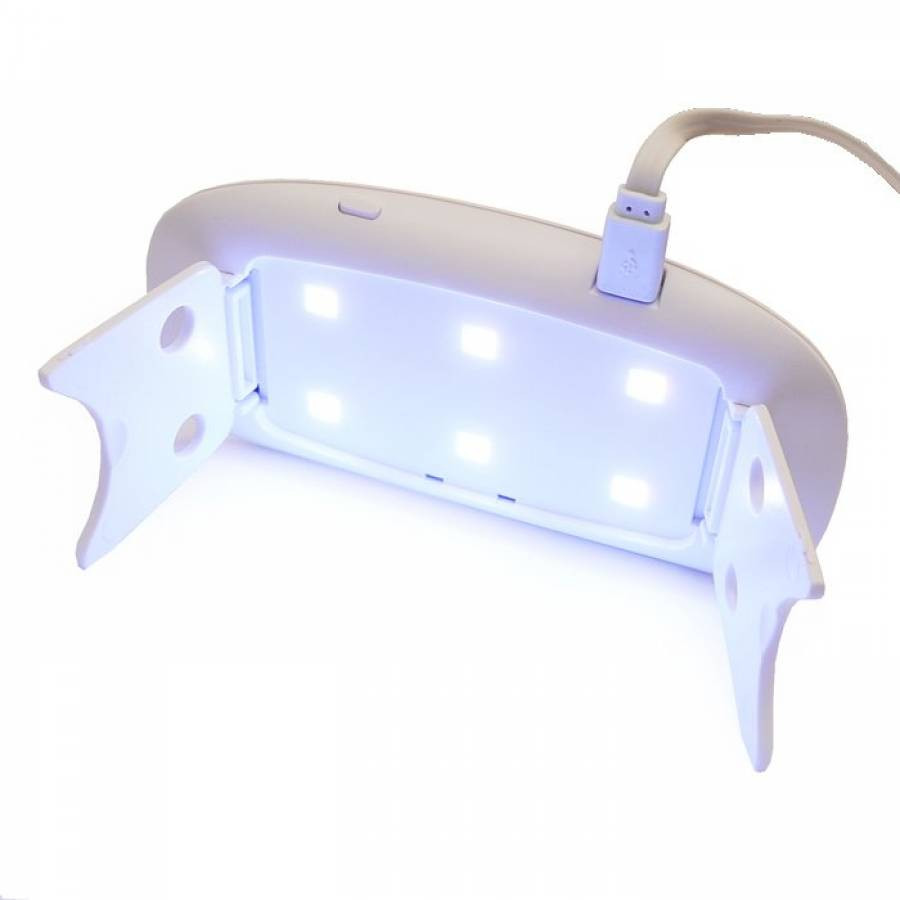 Професійна лампа UV/LED SUN mini для сушіння нігтів, рожева 6 Вт  Фото 2 