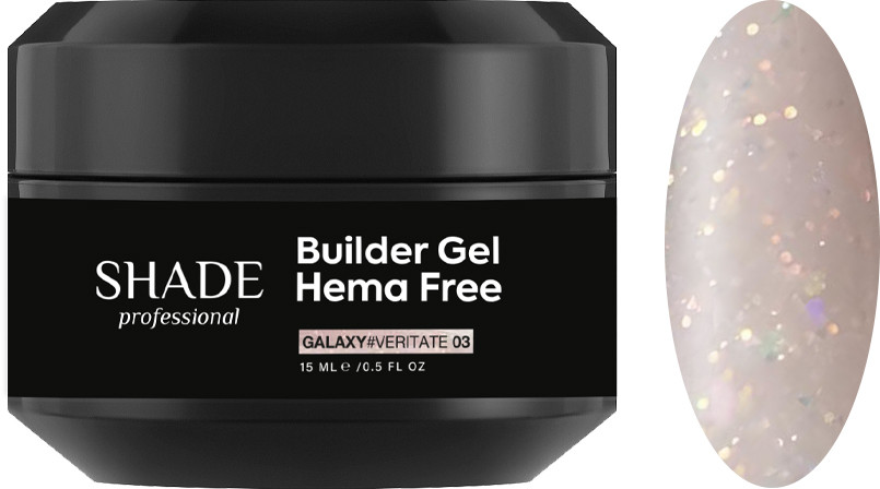 Билдер гель HEMA FREE BUILDER GEL GALAXY VERITATE 03 Shade, 15 мл