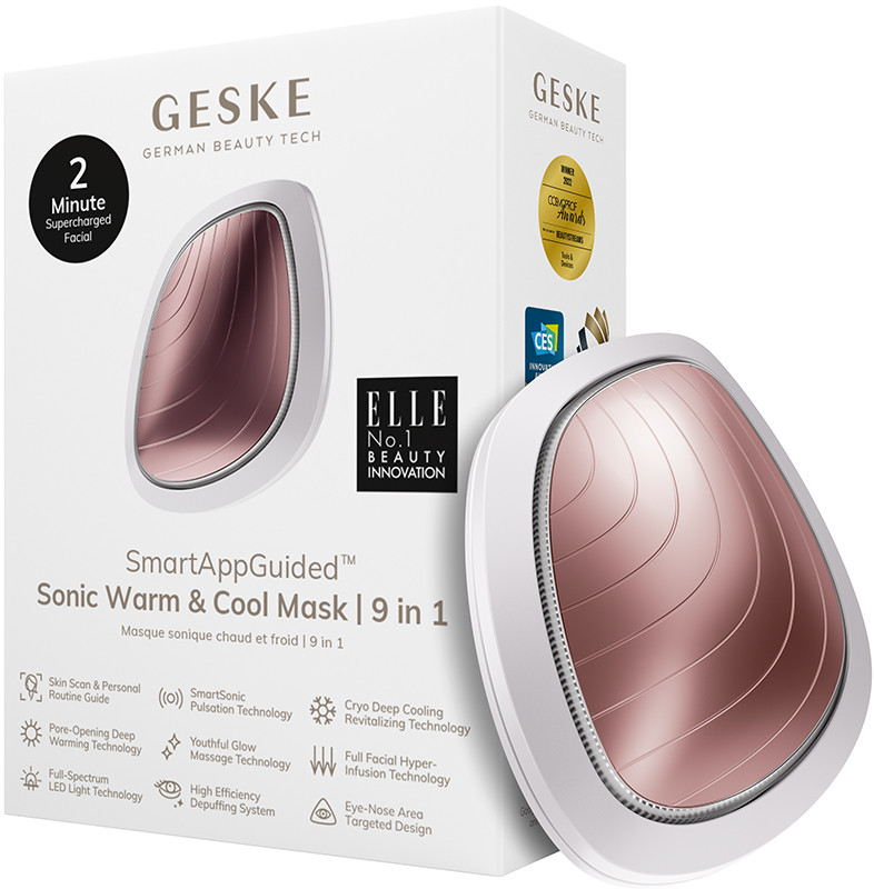 Звукова маска тепло та холод GESKE Sonic Warm & Cool Mask 9 в 1 пудровий на beauty-prof.com Звукова маска тепло та холод GESKE Sonic Warm & Cool Mask 9 в 1 пудровий