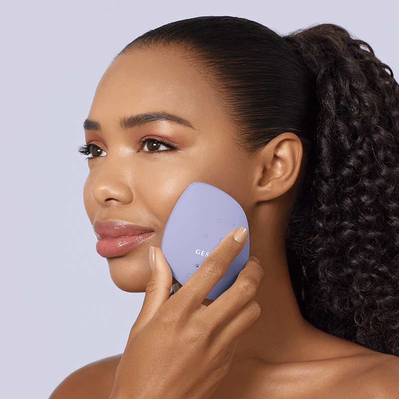 Звуковая маска тепло и холод GESKE Sonic Warm & Cool Mask 9 в 1 фиолетовый  Фото 4 