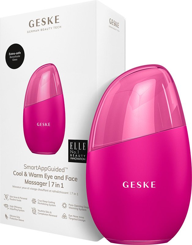 Масажер для очей та обличчя GESKE Cool & Warm Eye and Face Massager 7 в 1 бузковий