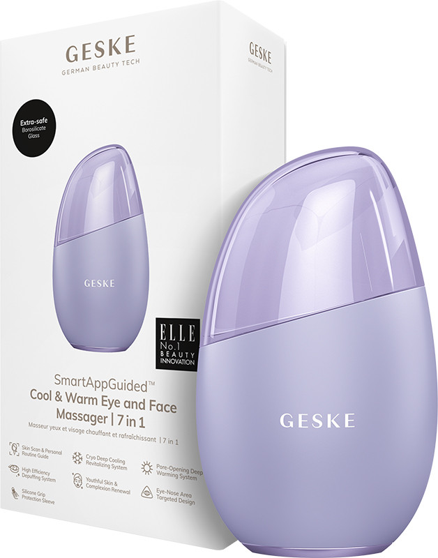 Масажер для очей та обличчя GESKE Cool & Warm Eye and Face Massager 7 в 1 фіолетовий