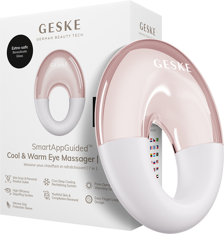 Масажер для очей GESKE Cool & Warm Eye Massager 7 в 1 пудровий на beauty-prof.com Масажер для очей GESKE Cool & Warm Eye Massager 7 в 1 пудровий