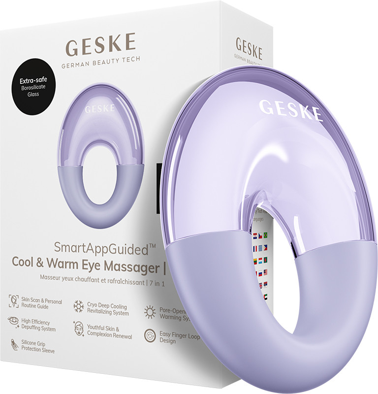 Масажер для очей GESKE Cool & Warm Eye Massager 7 в 1 фіолетовий