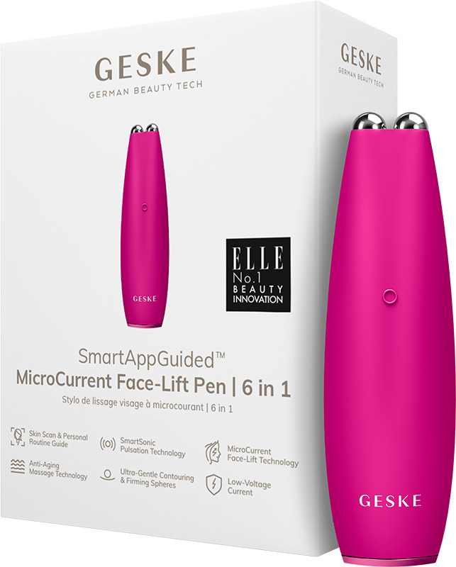 Мікрострумова ручка для підтяжки обличчя GESKE MicroCurrent Face-Lift Pen 6 в 1 бузковий