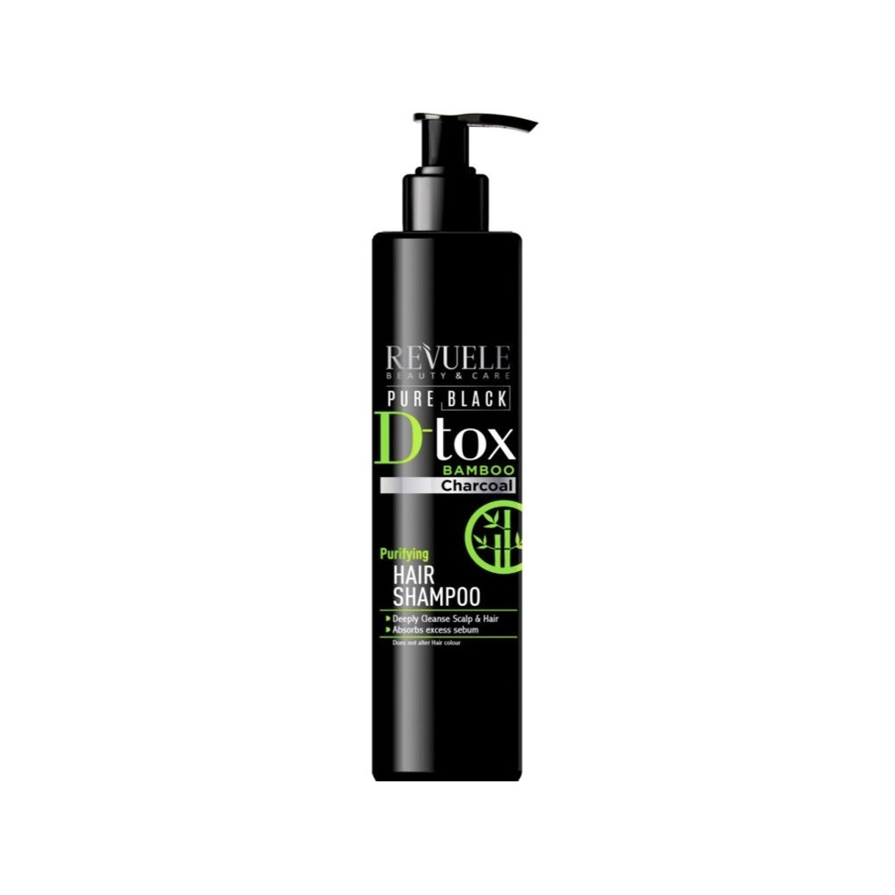 Кондиціонер, що зміцнює для волосся з бамбуковим вугіллям Pure Black Detox Revuele, 335 мл