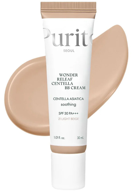 ВВ крем з екстрактом центелли Purito Seoul Wonder Releaf Centella BB Cream (№21 Light Beige), 30 мл на beauty-prof.com Фото 2 ВВ крем з екстрактом центелли Purito Seoul Wonder Releaf Centella BB Cream (№21 Light Beige), 30 мл Фото 2