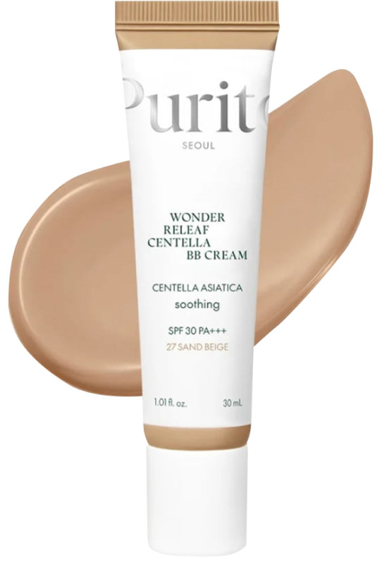 ВВ крем з екстрактом центелли Purito Seoul Wonder Releaf Centella BB Cream (№27 Sand Beige), 30 мл на beauty-prof.com Фото 2 ВВ крем з екстрактом центелли Purito Seoul Wonder Releaf Centella BB Cream (№27 Sand Beige), 30 мл Фото 2