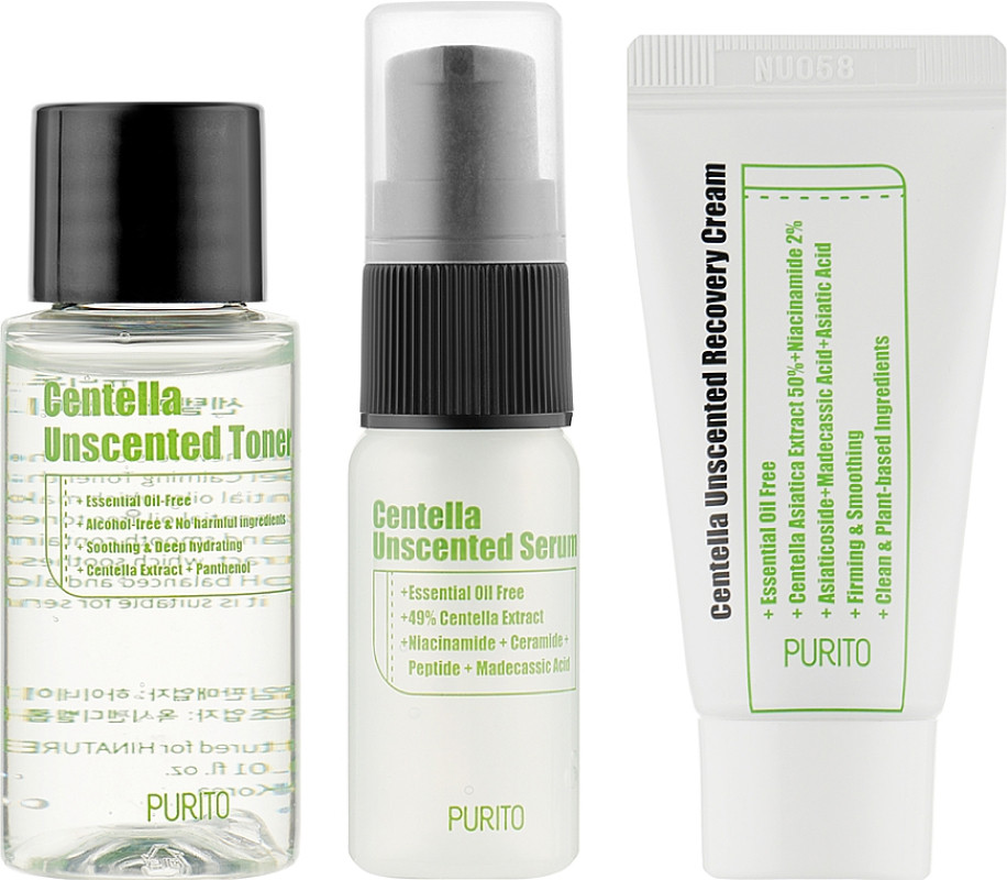 Набор миниатюр средств с центеллой без масел Purito Seoul Wonder Releaf Centella Mini Kit Unscented на beauty-prof.com Фото 4 Набор миниатюр средств с центеллой без масел Purito Seoul Wonder Releaf Centella Mini Kit Unscented Фото 4