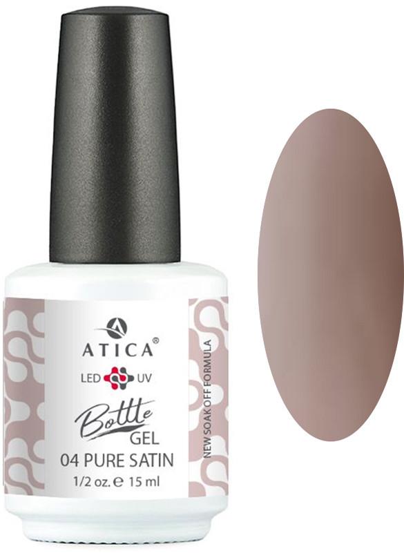 Жидкий гель укрепляющий Bottle Gel №04 Pure Satin Atica 15 мл