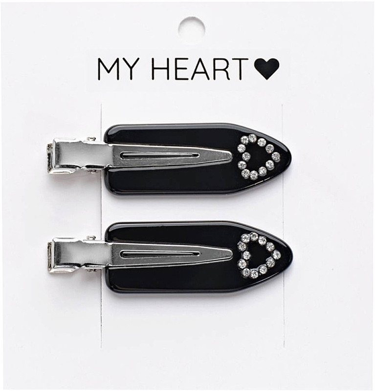 Набір заколок для волосся Чорна грація MY HEARTBarrette Clips in Black grace MY HEART