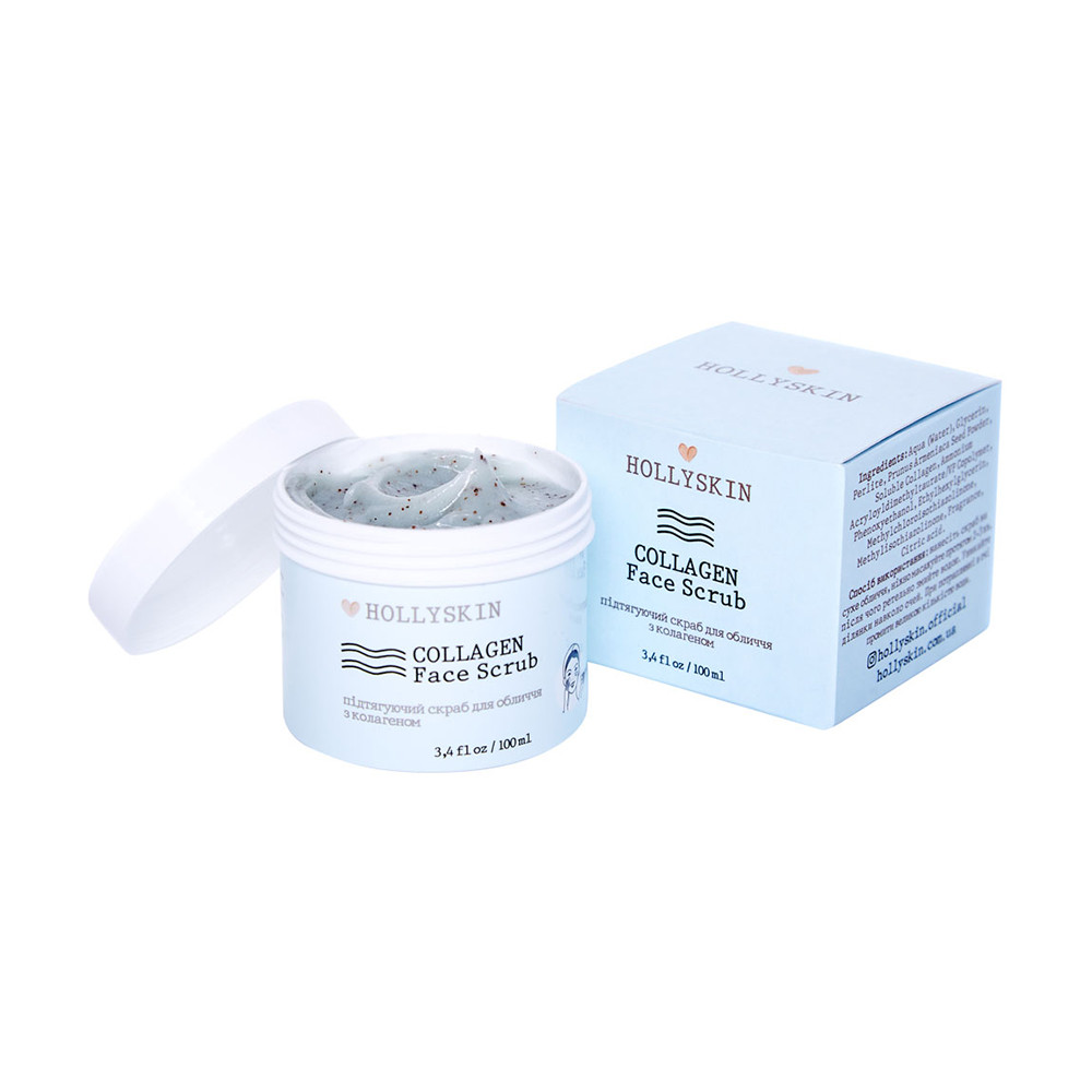 Скраб для обличчя з колагеном Collagen Face Scrub HOLLYSKIN, 100 мл