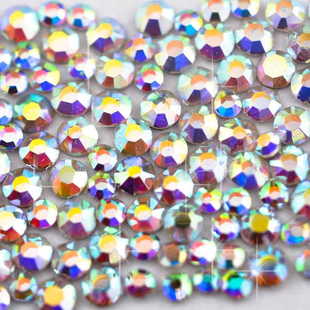 Стрази Glass 02 Mix Clear AB SS3/SS6 