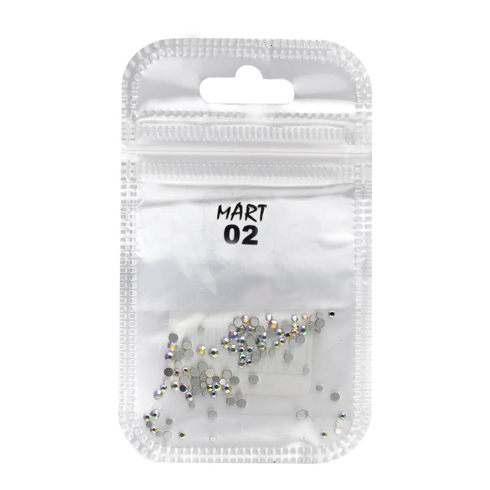 Стрази Glass 02 Mix Clear AB SS3/SS6  Фото 2 