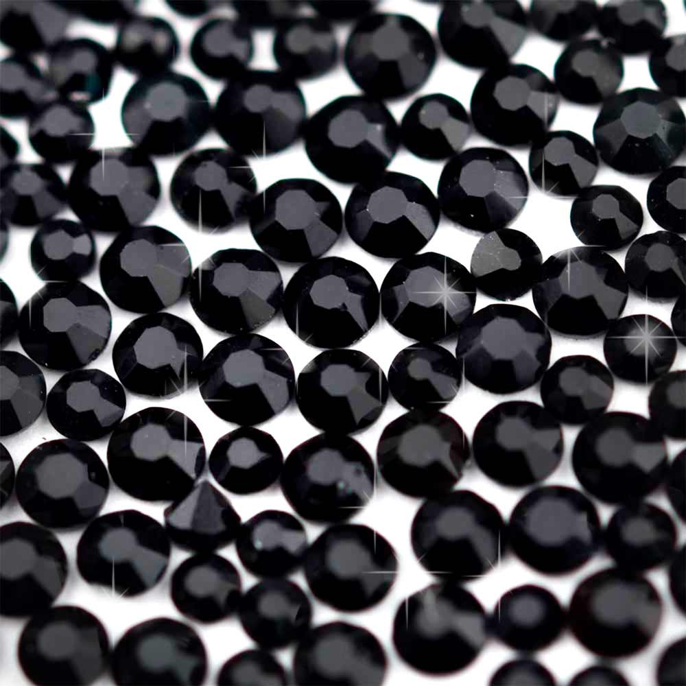 Стрази Glass 21 Mix Black SS4/SS6 на beauty-prof.com Стрази Glass 21 Mix Black SS4/SS6