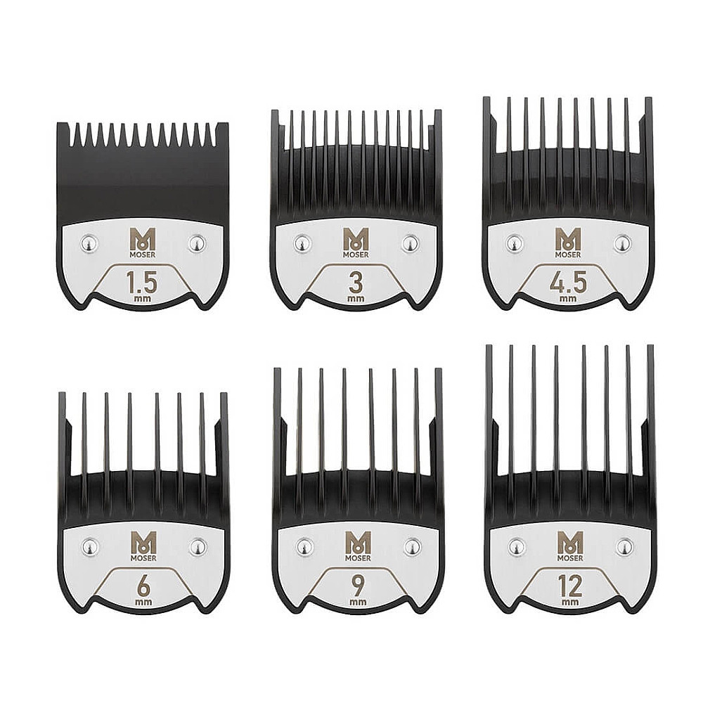Набір магнітних насадок Moser Magnetic Premium 6шт (1,5; 3; 4,5; 6; 9; 12 мм) (1801-7000) на beauty-prof.com Набір магнітних насадок Moser Magnetic Premium 6шт (1,5; 3; 4,5; 6; 9; 12 мм) (1801-7000)