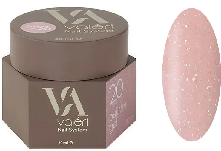 Гель для наращивания 20 Builder Gel VALERI, 30 мл