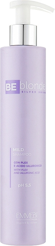 Шампунь мягкий блеск Be Blonde Silver Shine Mild Shampoo, pH 5,5 Emmebi, 250 мл
