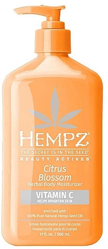 Зволожуюче молочко для тіла "Квіти цитрусу" HEMPZ Citrus Blossom Herbal Moisturizer, 500 мл