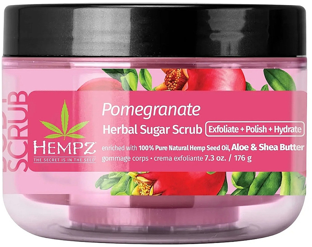 Скраб цукровий  для тіла «Гранат» Hempz Pomegranate Herbal Sugar Scrub, 176 г