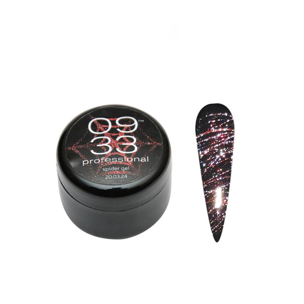 Павутинка світловідбивна Spider gel 0933 №4 червона