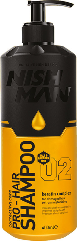 Шампунь для волосся Pro-Hair без парабенів та солей Nishman, 400 мл