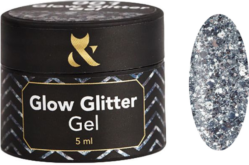 Глітер для дизайну Glow Glitter Gel №001 F.O.X, 5 мл