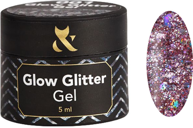 Глітер для дизайну Glow Glitter Gel №004 F.O.X, 5 мл
