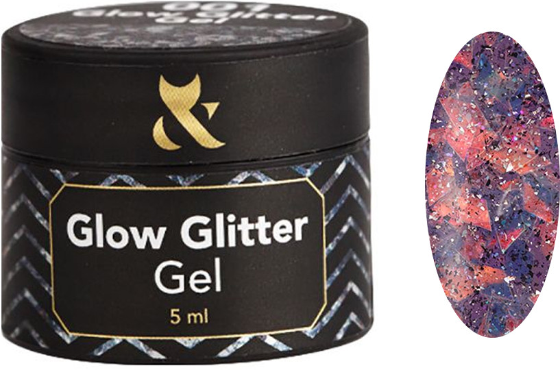 Глітер для дизайну Glow Glitter Gel №005 F.O.X, 5 мл