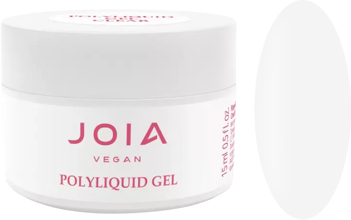 Жидкий гель для укрепления и моделирования PolyLiquid gel Delicate White JOIA VEGAN, 15 мл