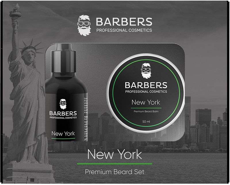 Набор для ухода за бородой Barbers New York, 80 мл 