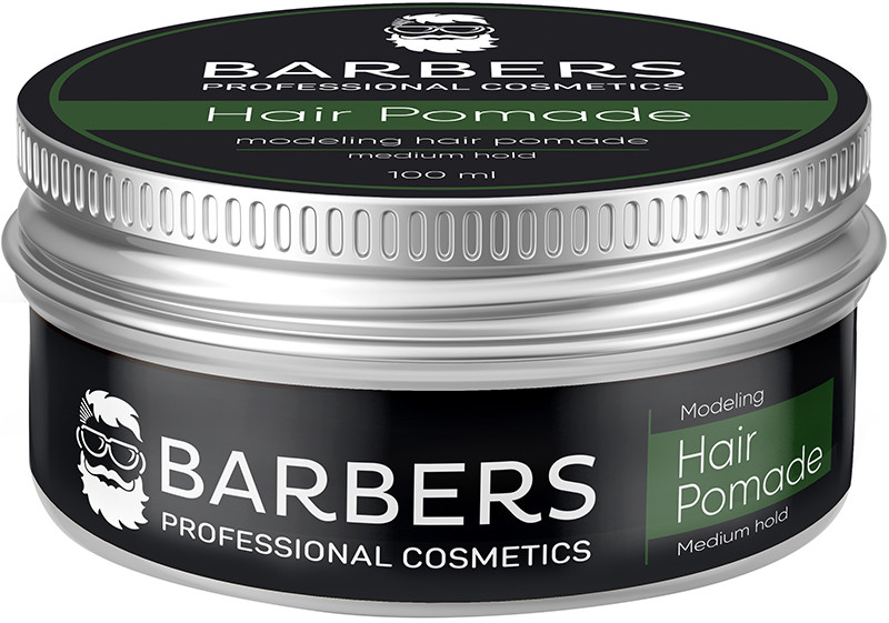 Помада для волос Barbers Modeling Hair Pomade Medium Hold, 100 мл на beauty-prof.com Помада для волос Barbers Modeling Hair Pomade Medium Hold, 100 мл