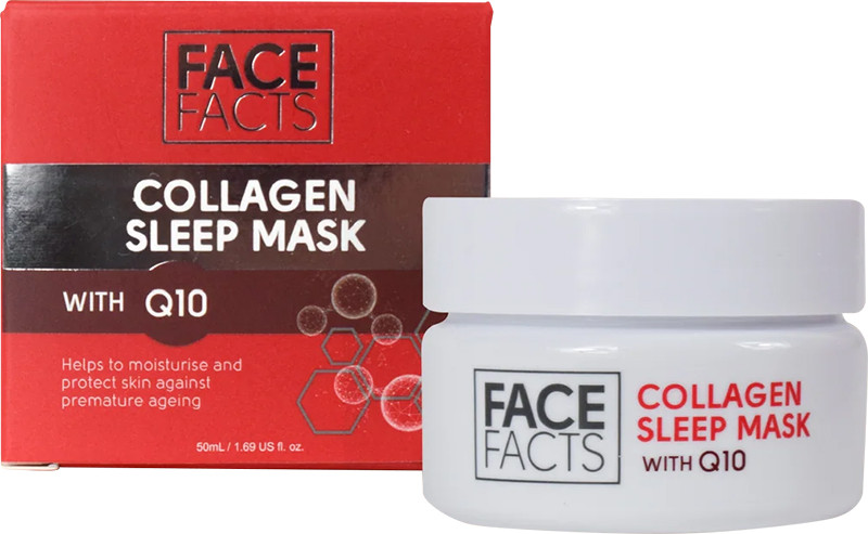 Ночная гель-маска с коллагеном и коэнзимом Q10 Face Facts, 50 мл