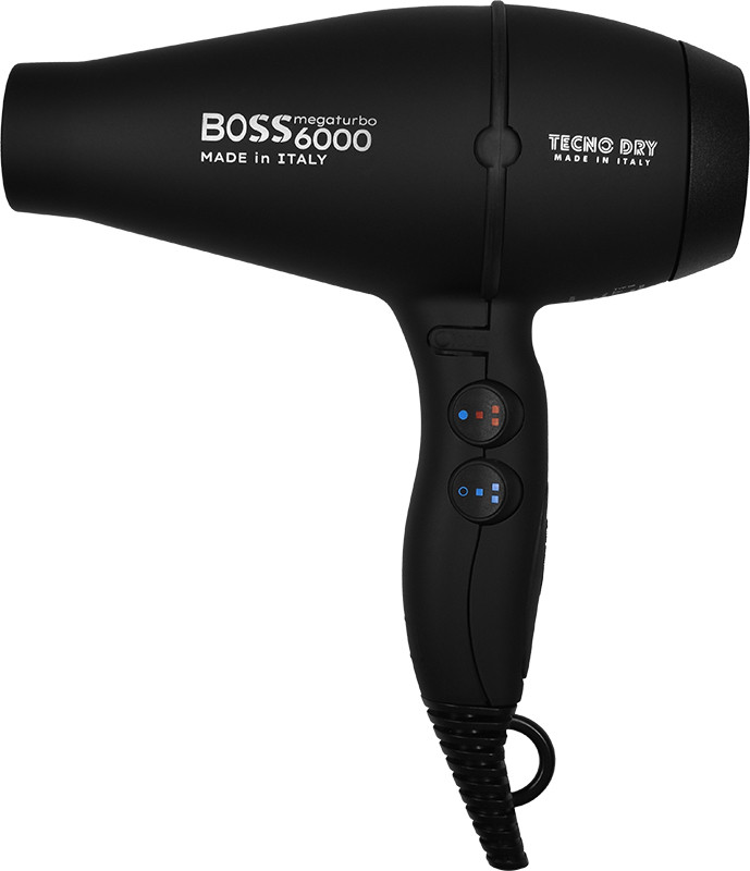Фен професійний для волосся чорний Boss 6000, 2500W Tecnodry  Фото 2 