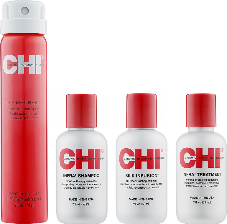 Набор для ухода за волосами Protect and Hold Kit CHI, (59 мл/74 г/59 мл/59 мл) на beauty-prof.com Фото 2 Набор для ухода за волосами Protect and Hold Kit CHI, (59 мл/74 г/59 мл/59 мл) Фото 2