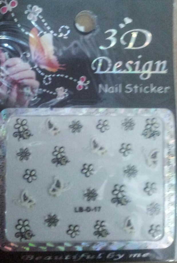 Наклейки на нігті 3D LB-D Design Nail Sticker