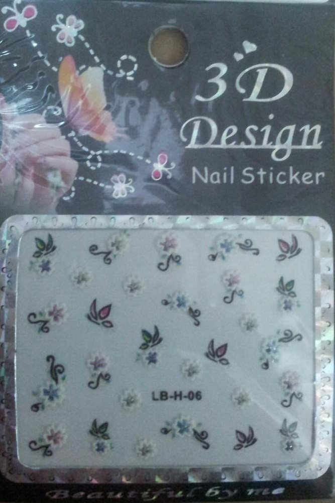 Наклейки на нігті 3D LB-H Design Nail Sticker