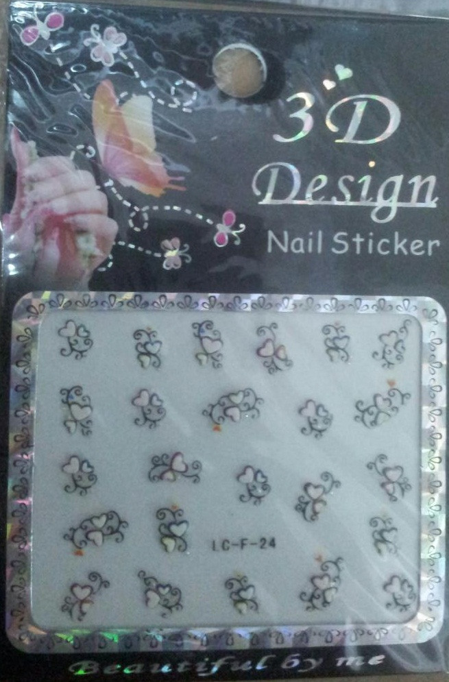 Наклейки на нігті 3D LC-F Design Nail Sticker