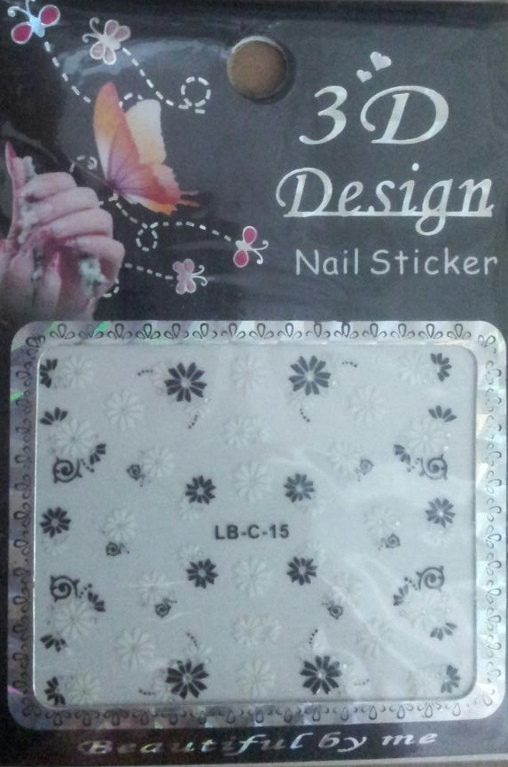 Наклейки на нігті 3D LB-C Design Nail Sticker