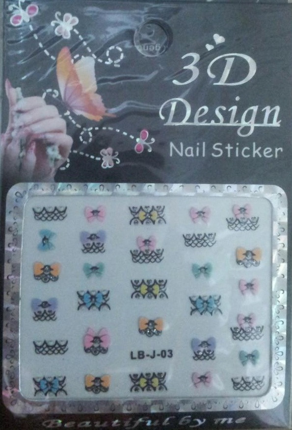 Наклейки на нігті 3D LB-J Design Nail Sticker