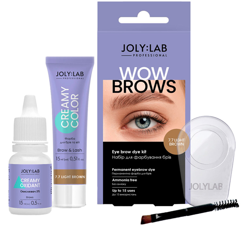 Набор для окрашивания бровей Wow Brows 7.7 Light Brown Joly:Lab  Фото 2 