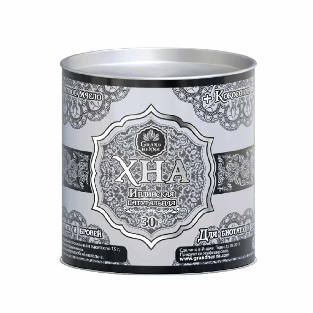 Хна для биотату и бровей, темный графит Grand Henna, 30 гр