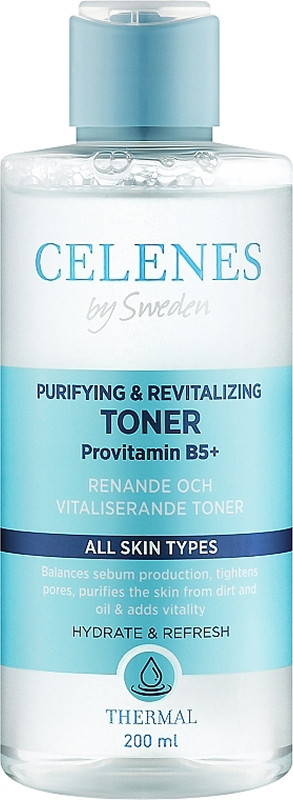Тонік термальний для очищення та ревіталізації Purifying & Revitalizing Celenes, 200 мл